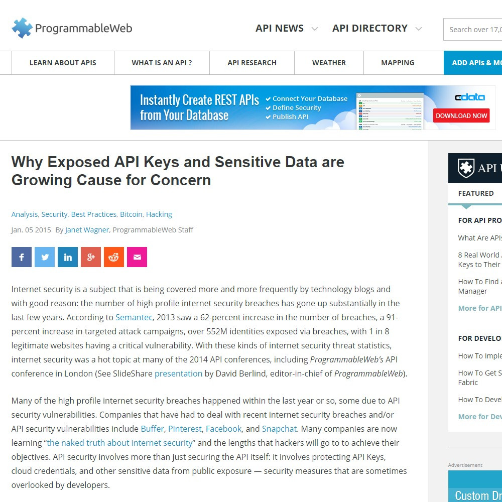 Why Exposed API Keys and Sensitive Data are Growing Cause for Concern