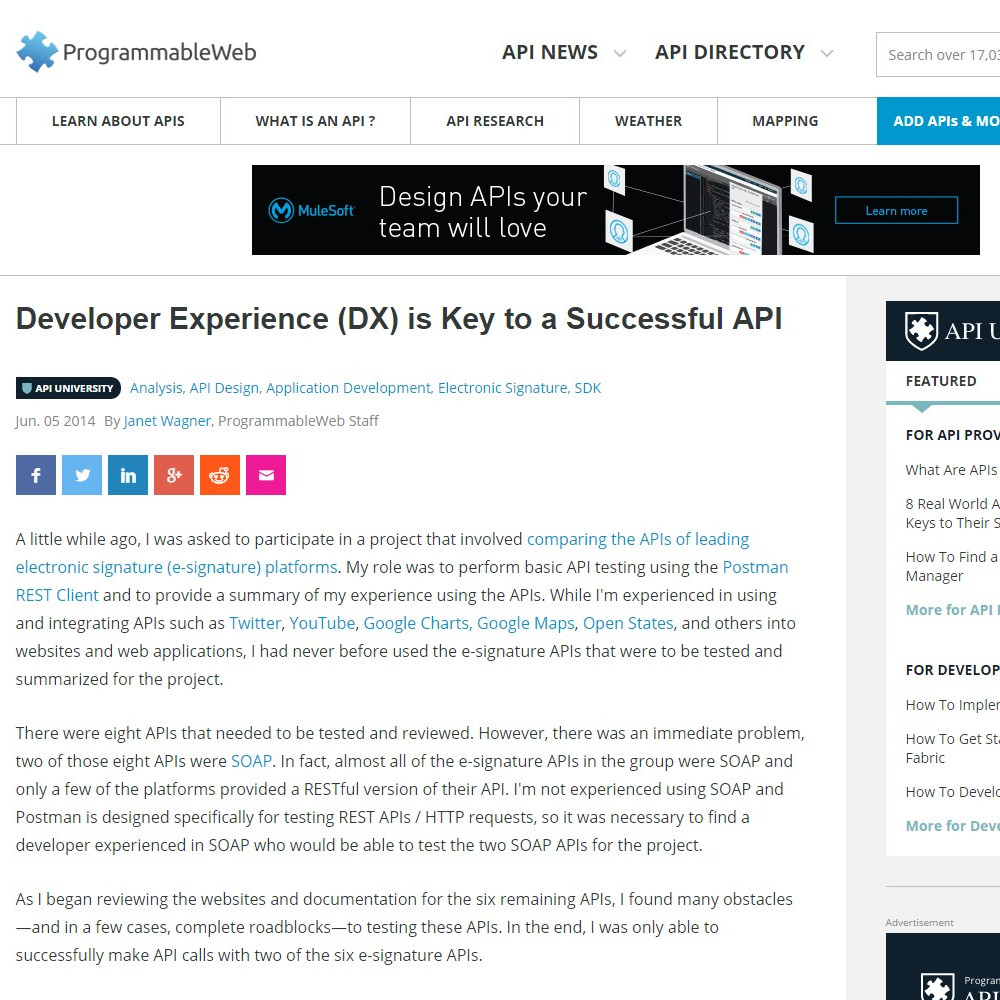 Developer Experience (DX) is Key to a Successful API