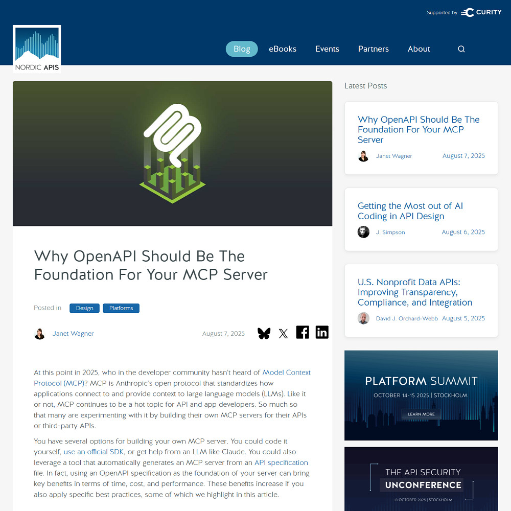 Why OpenAPI Should Be The Foundation For Your MCP Server